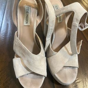 Steve Madden suede strapped heels